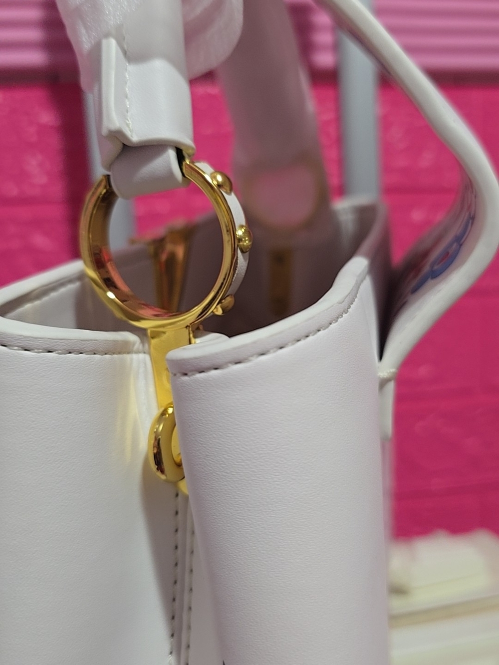 Louis Vuitton White Floral Satchel with Multicolor Print - Picture 6 of 7